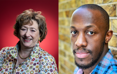 Dame Rosemary Squire (left) and Giles Terera (right)