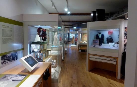 The second floor exhibit room at the Jewish Museum London