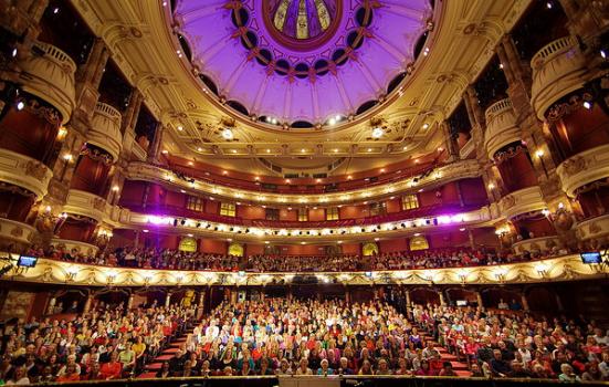 Photo of the participating audience at performance at London's Coliseum