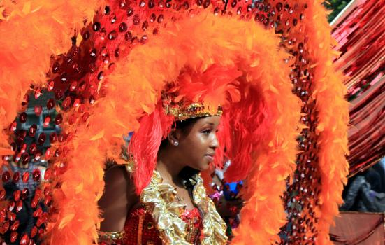 Photo of woman with carnival headdress
