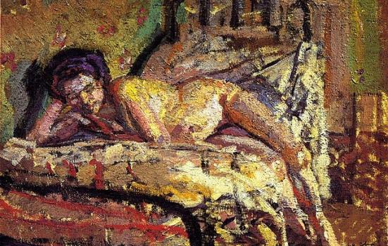 A painting of a reclining nude