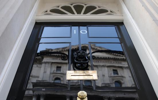 The door of Number 10 Downing Street