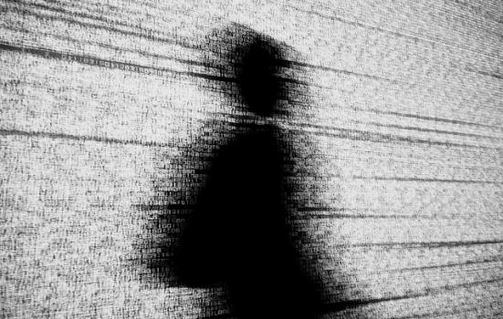 Image of data with a human shadow
