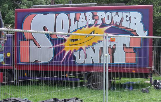 Photo of a solar power unit