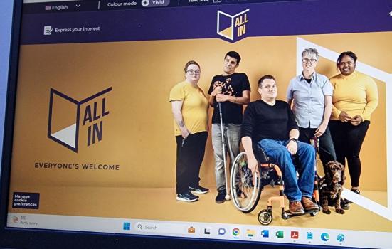 The new website for the All In access initiative