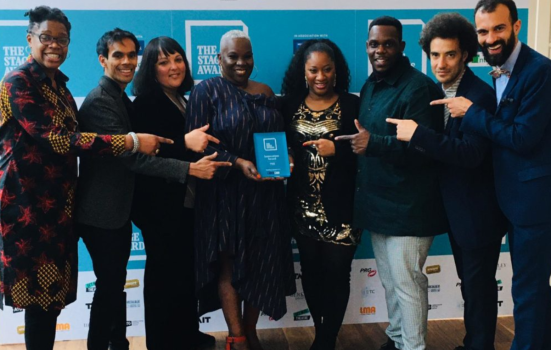 Artistic Directors of the Future after winning the Innovation Award at The Stage awards 2020