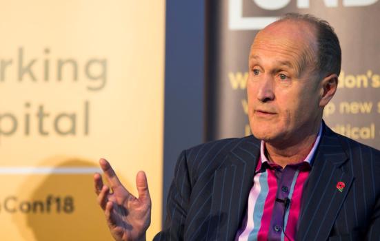 Sir Peter Bazalgette speaking at an event