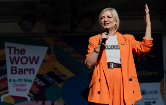 Mayor West Yorkshire Tracy Brabin speaking at an event
