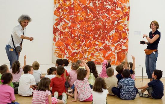 Photo of kids in a gallery