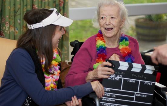 Image of care home film making