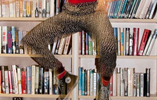 Photo of dancer in library