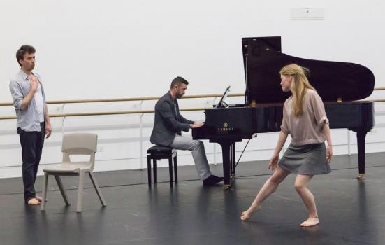 Photo of pianist and dancer