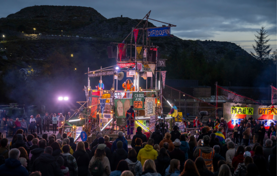 Live finale of GALWAD at Blaenau Ffestiniog, part of UNBOXED, Creativity in the UK.