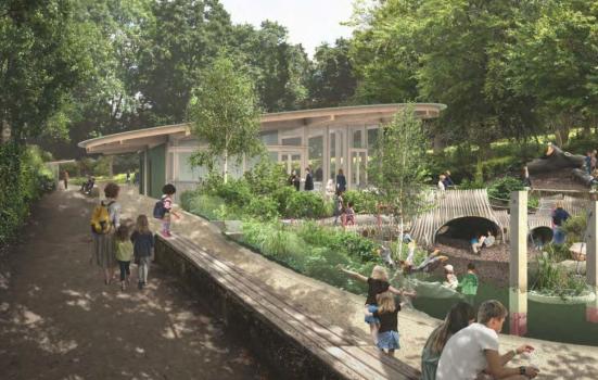 An artists' impression of new development in previously underused parts of the museum estate