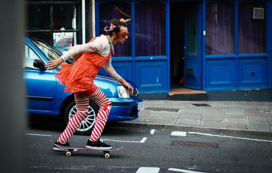 Photo of a rollerskater