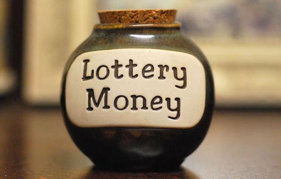 Ceramic pot with the lable Lottery Money