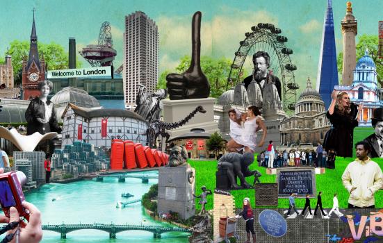 Collage of London tourist attractions