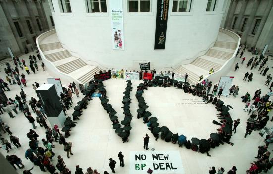 Photo of protest at British Museum