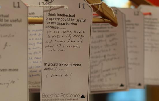 Photo of luggage tags with writing