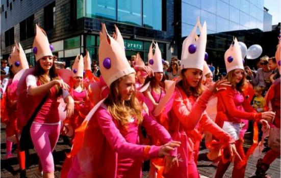 Image from festival parade in Edinburgh