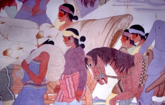 Photo of Navajo Mural by Gerald Nailor