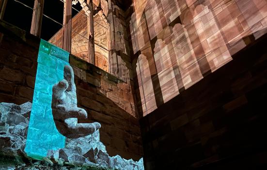 Art installation in Coventry cathedral