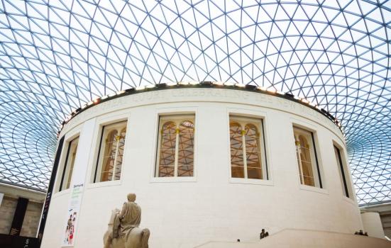 Glass roof inside the British Museum