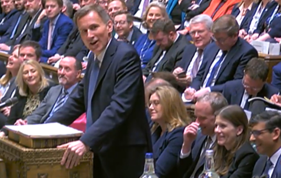 Jeremy Hunt at the Despatch box in the House of Commons