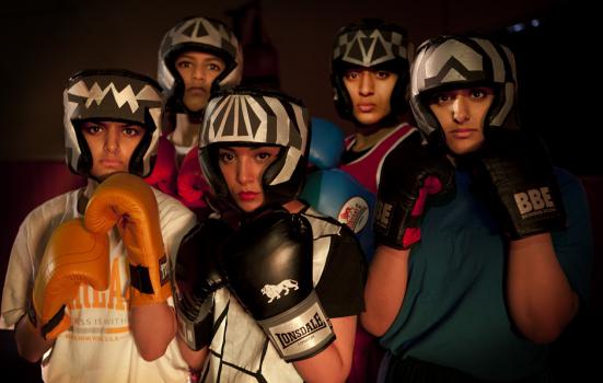 Photo of production - women wearing boxing gear