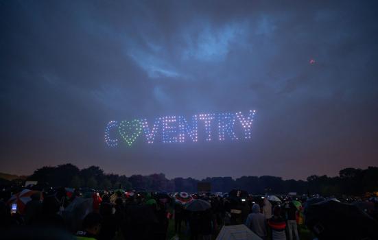 Sky with the word Coventry
