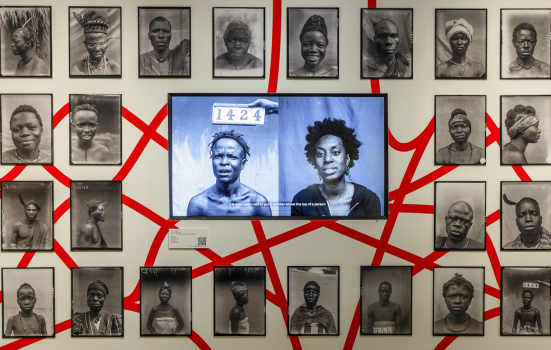 Image of the debating colonial photographs installation