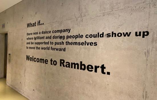 Rambert's cause written on the wall