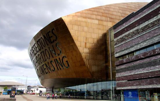 Exterior of Wales Millennium Centre, Cardiff, Wales