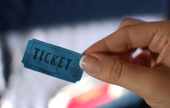 Photo of paper ticket