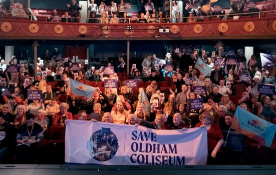 In February 400 people attended a public meeting calling for Oldham Coliseum to be saved