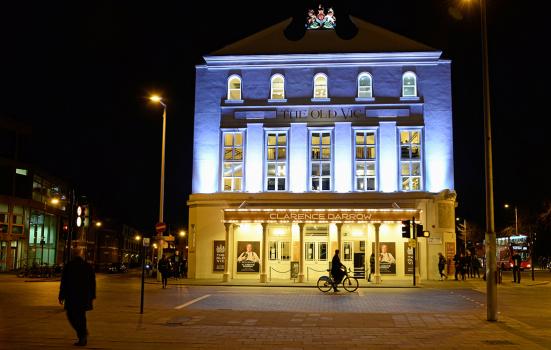 The Old Vic at nightime