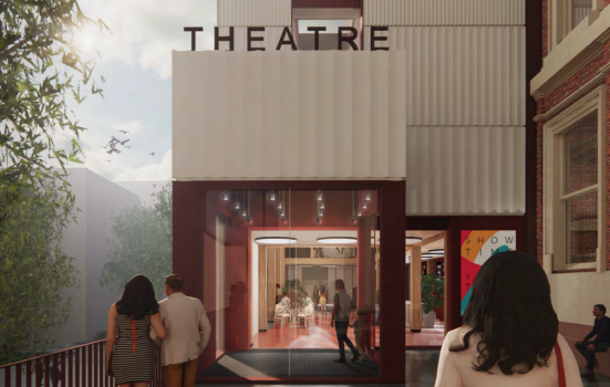 An artists' impression of the new theatre venue in Oldham - scheduled to be completed by 2026