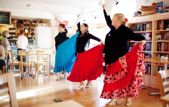 Photo of women dancing flamenco