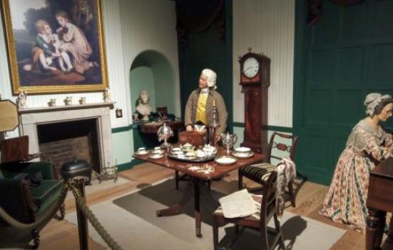 Inside a room in Pickford's House Museum, Derby.
