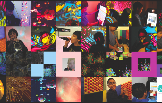 Montage of images related to WAC arts and media college