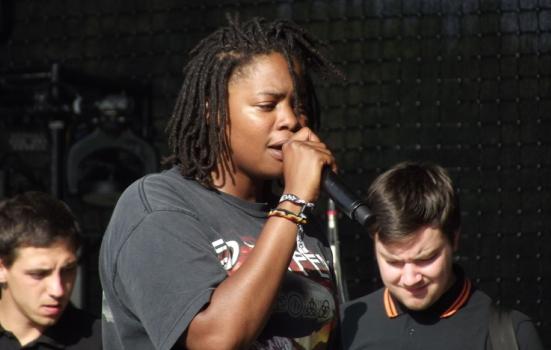 Speech Debelle, real name Corynne Elliot, performing at a music concert