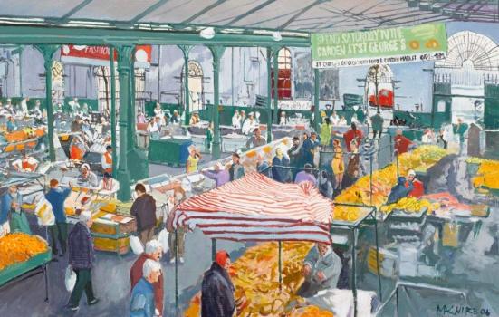 Painting of St George's market, Belfast