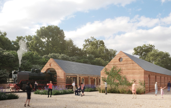 CGI image of Barnsley Council's plans for a new heritage railway destination