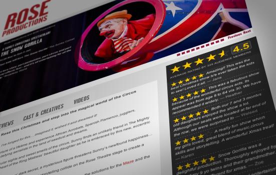 Image of feedback on theatre website