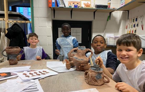 Children get creative with clay