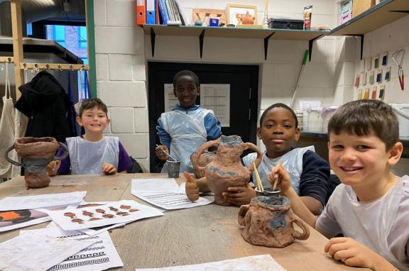 Children get creative with clay